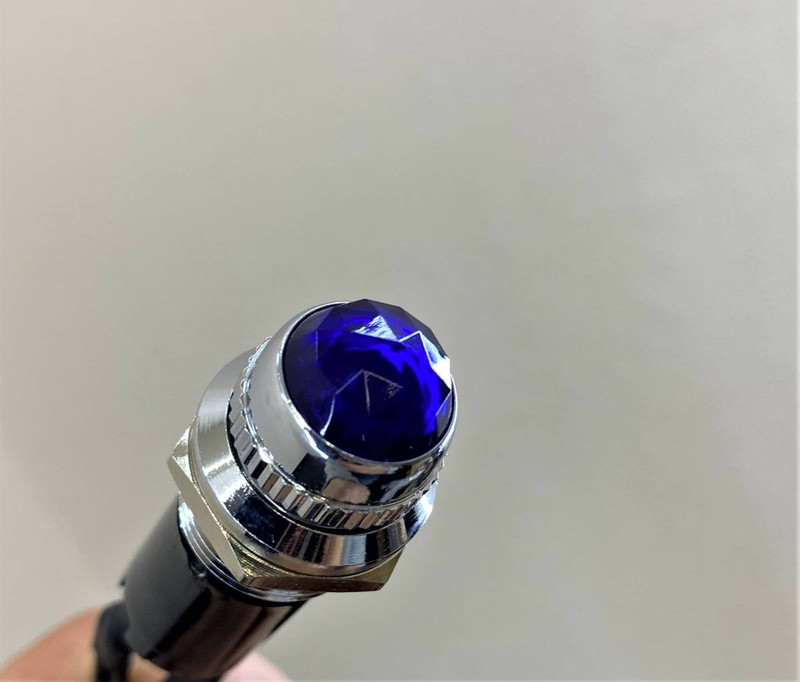 パイロットランプ 【ブルー/青】 1個 16φ 24V LEDランプ ダイヤカット 配線4本 D0682S