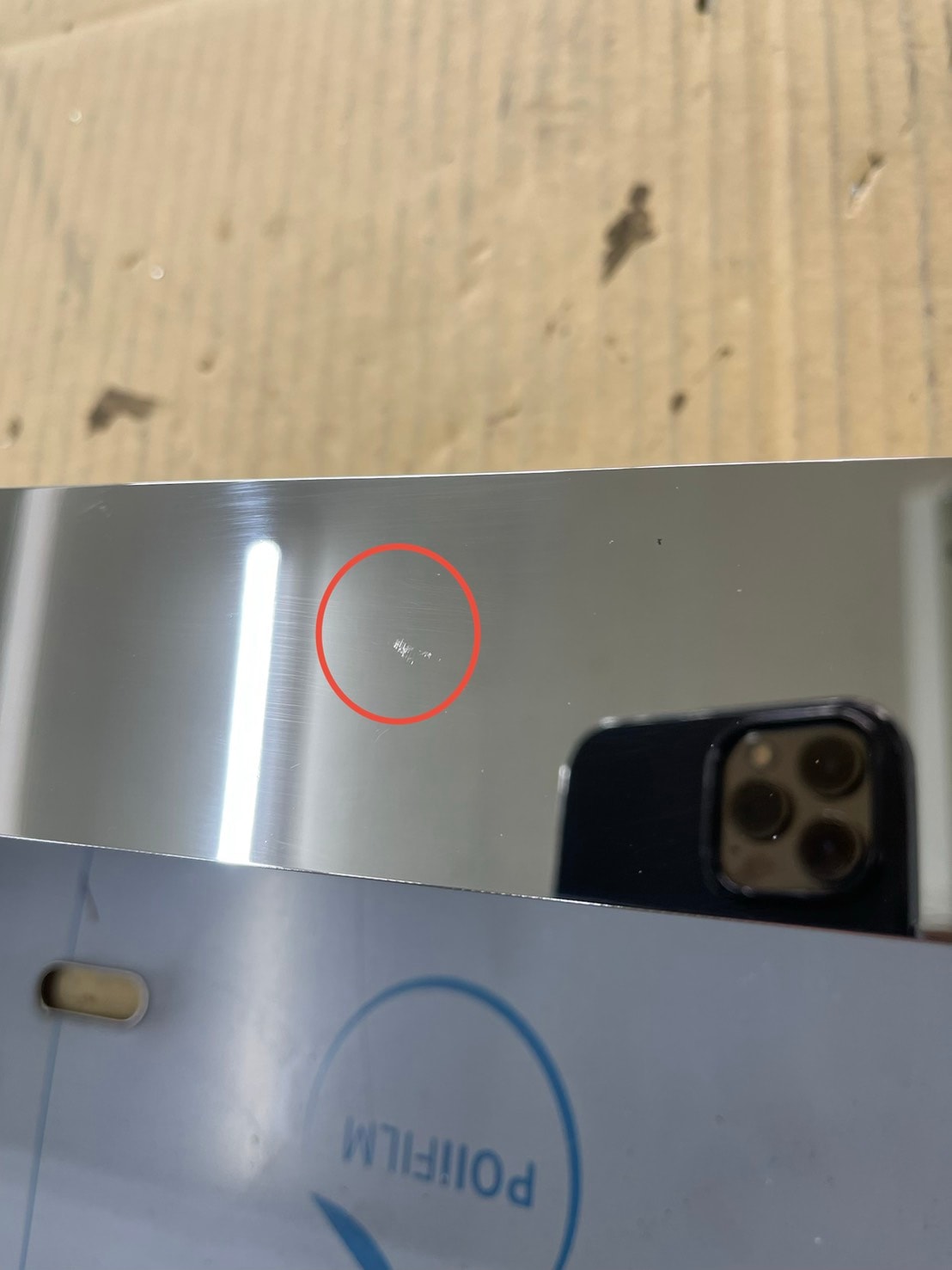 訳あり品】 ステンレス 大型 ナンバー枠 鏡面 50角 角R仕様 奥行10cm