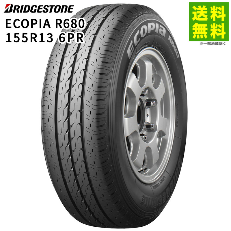 155R13 6PR ECOPIA �����ԥ� R680 �֥�¥��ȥ� BRIDGESTONE �Х󡦾����ȥ�å���