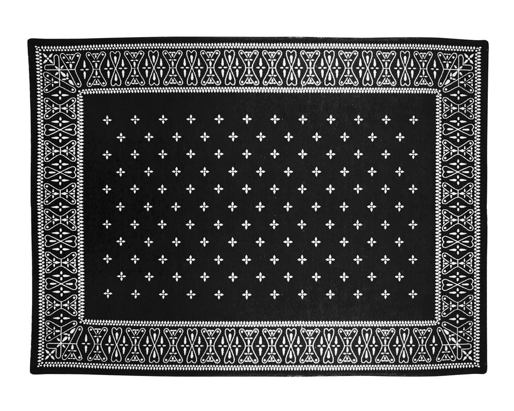 DETAIL | Cross Bandana Rug Black [4size] クロスバンダナラグ ブラック
