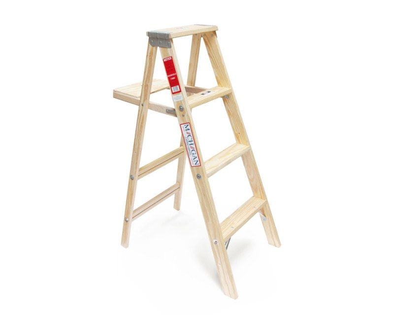 Michigan Ladder Co.  | Wood 4 Step Ladder åɥ/Ω 4ƥå