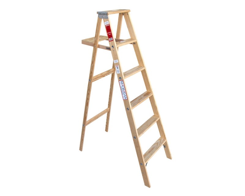Michigan Ladder Co.  | Wood 6 Step Ladder åɥ/Ω 6ƥå