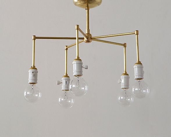 Acme Furniture SOLID BRASS LAMP 5ARM ACME Furniture | Solid Brass