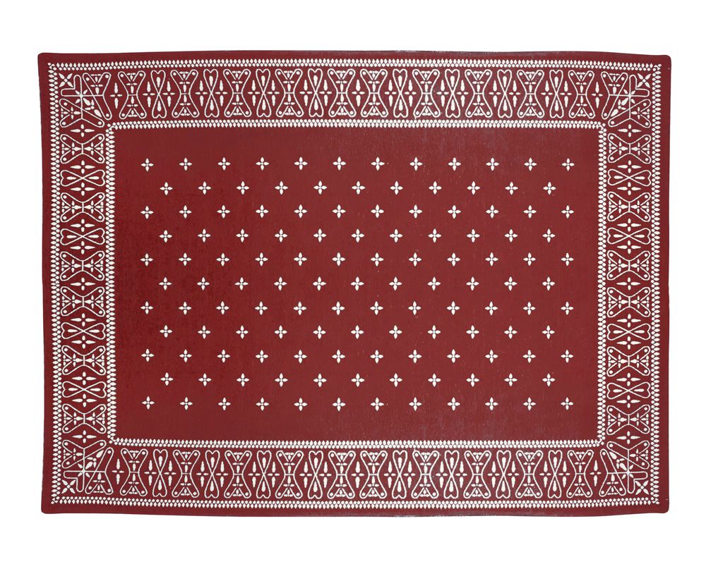DETAIL | Cross Bandana Rug Burgundy [4size] クロスバンダナラグ バーガンディ