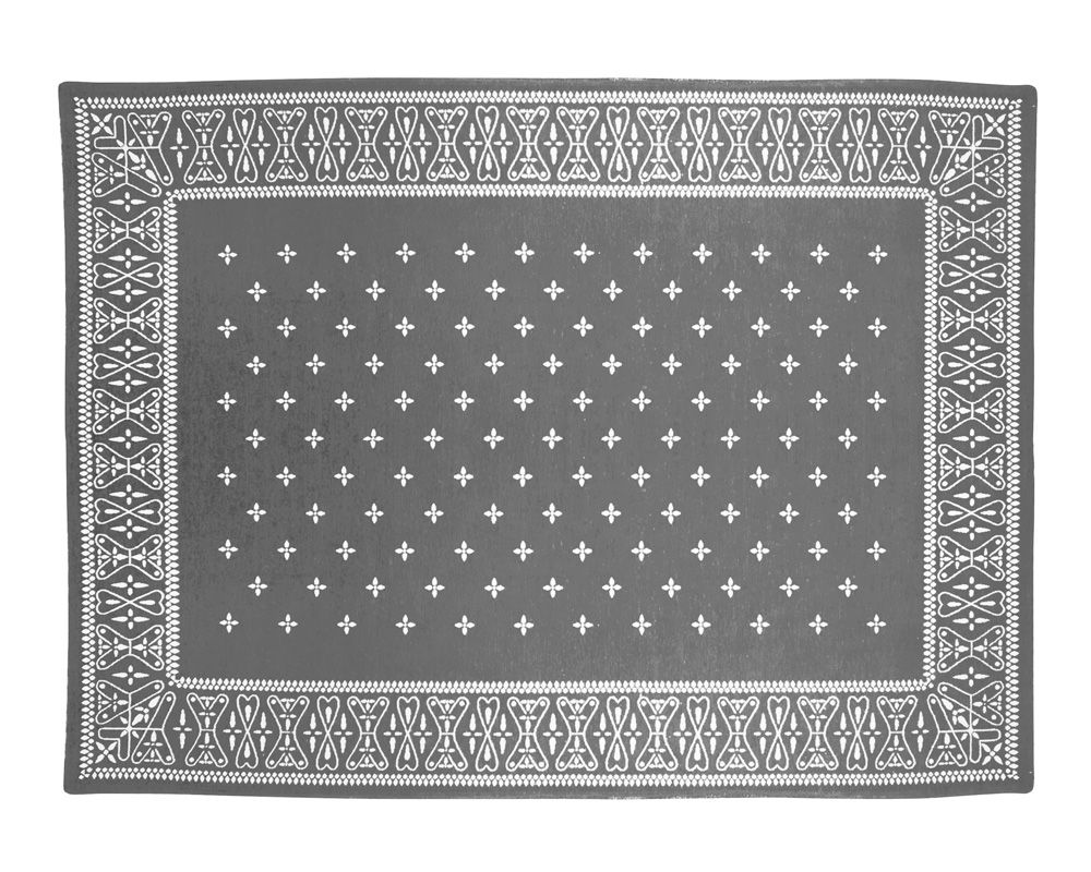 DETAIL | Cross Bandana Rug Gray [4size] クロスバンダナラグ グレー