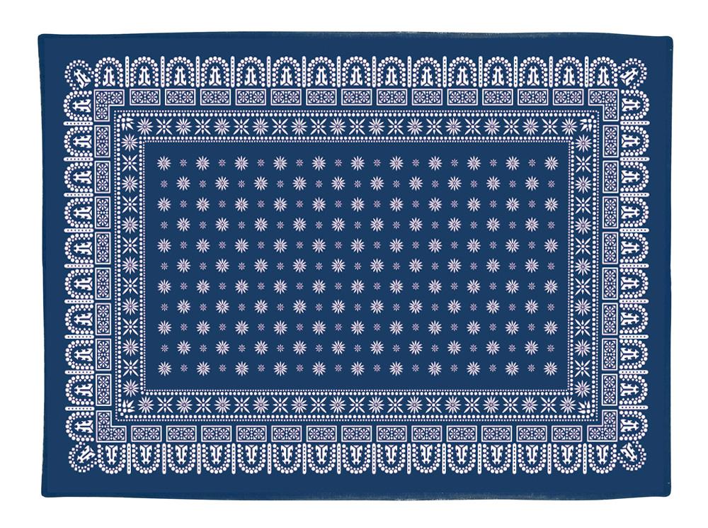 DETAIL | Flower Bandana Rug Navy [4size] フラワーバンダナラグ ネイビー