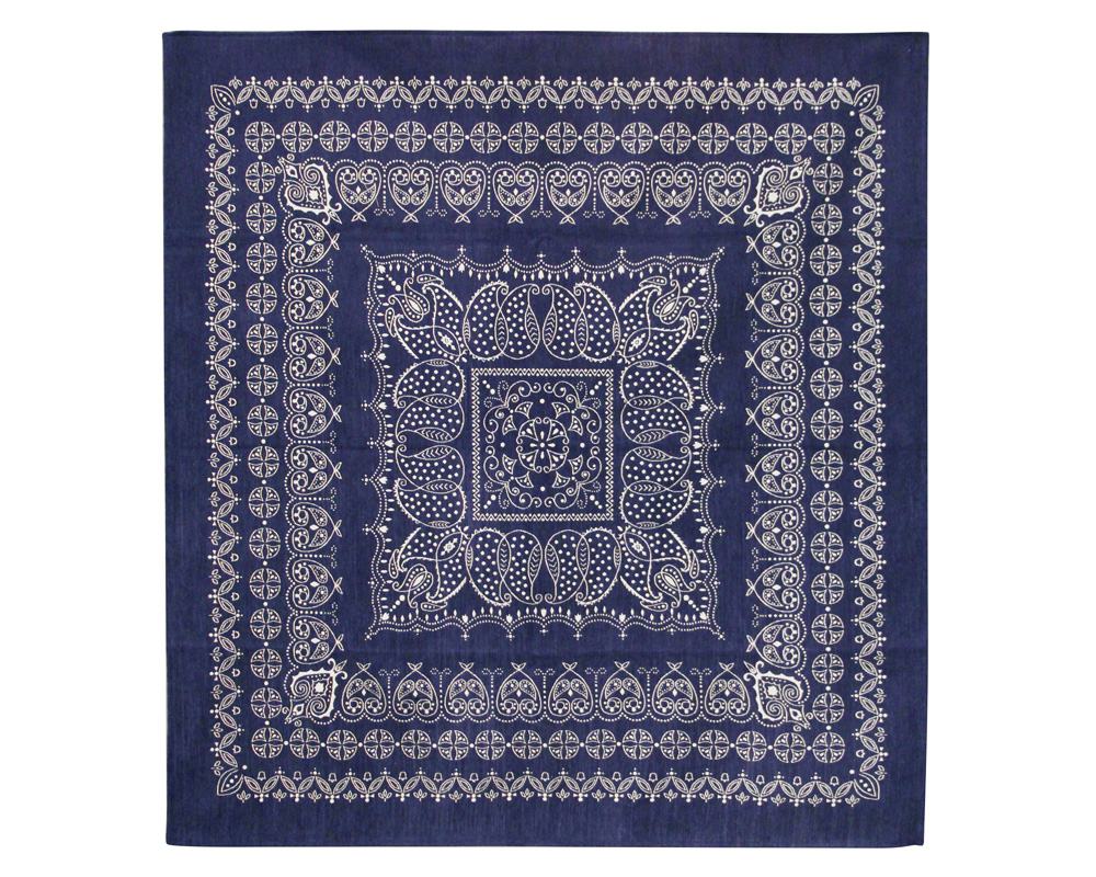 DETAIL | Leaf Bandana Rug Navy [4size] リーフバンダナラグ ネイビー