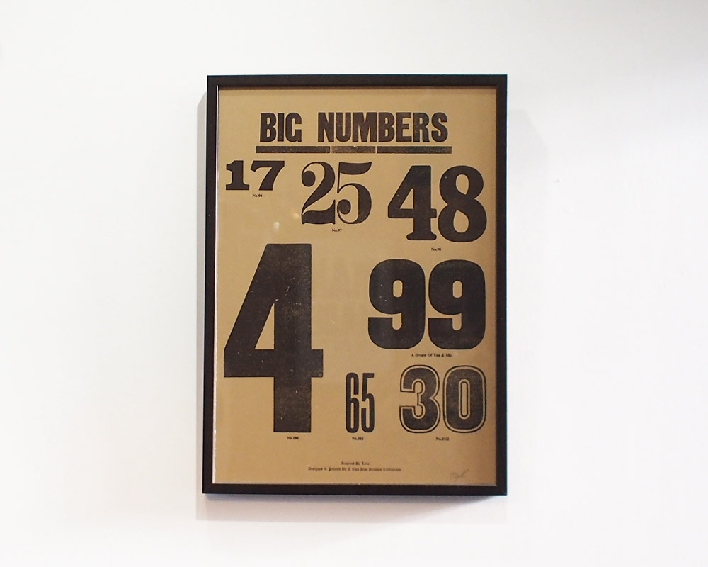 A TWO PIPE PROBLEM LETTERPRESS | BIG NUMBERS POSTER ビッグナンバーポスター