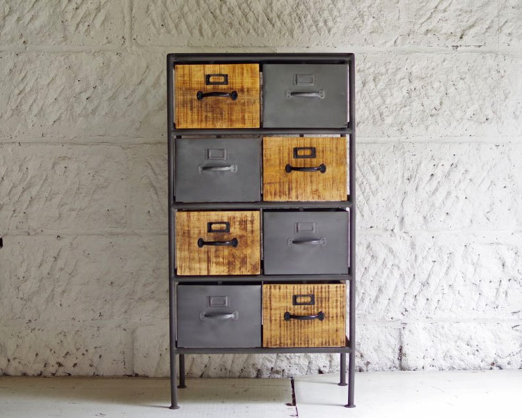 LIFE FURNITURE | IRON WOODEN DRAWER CHEST アイアンウッデンドロワーチェスト