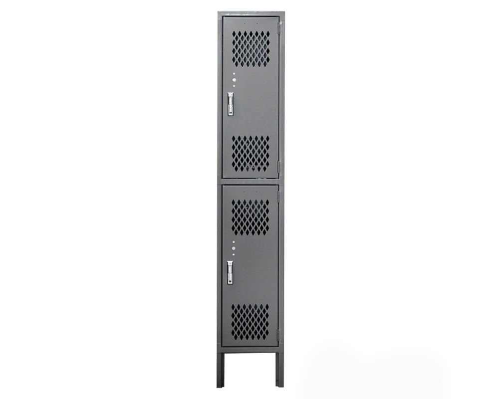 LYON 2段 スチールロッカー ダイヤカット LYON/リヨン｜2-ティアロッカー ダイヤ｜2-TIER LOCKER DIA｜2ドア