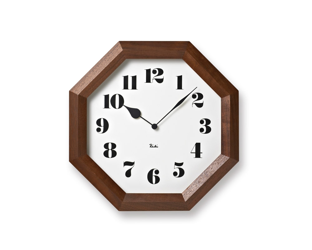 Lemnos レムノス RIKI CLOCK 八角形 渡辺力 リキ 八角の時計 掛け時計｜Lemnos/レムノス｜Riki Hakkaku No Tokei