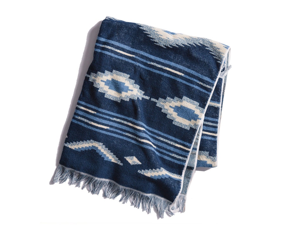 BasShu | Cotton Pile Blanket Native Motif コットンパイルブランケット ネイティブモチーフ
