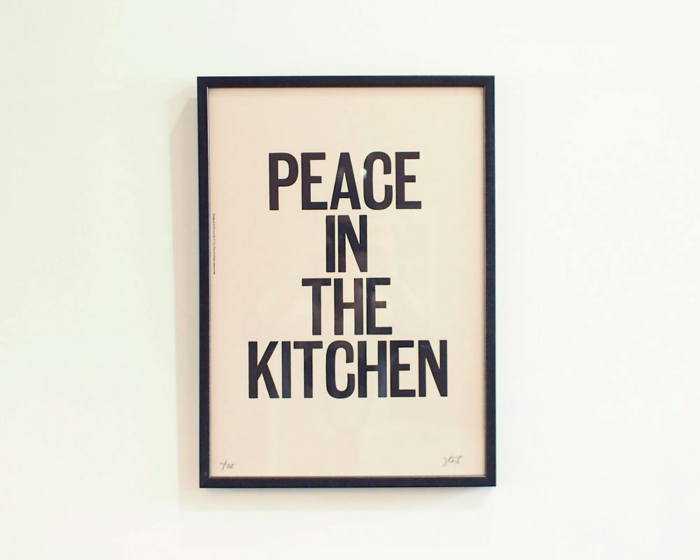 A TWO PIPE PROBLEM LETTERPRESS | PEACE IN THE KITCHEN POSTER　ピースインザキッチン ポスター