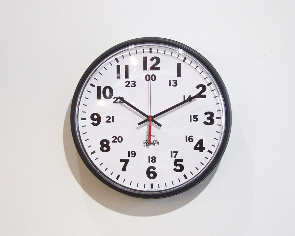 OUTLET | Franklin Instrument Company | 12” 12/24 Hour Wall Clock  12/24アワーウォールクロック