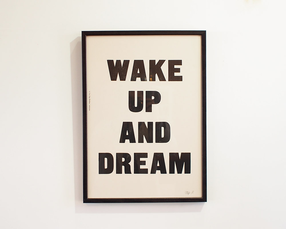 A TWO PIPE PROBLEM LETTERPRESS | WAKE UP AND DREAM POSTER　ウェイクアップアンドドリーム ポスター