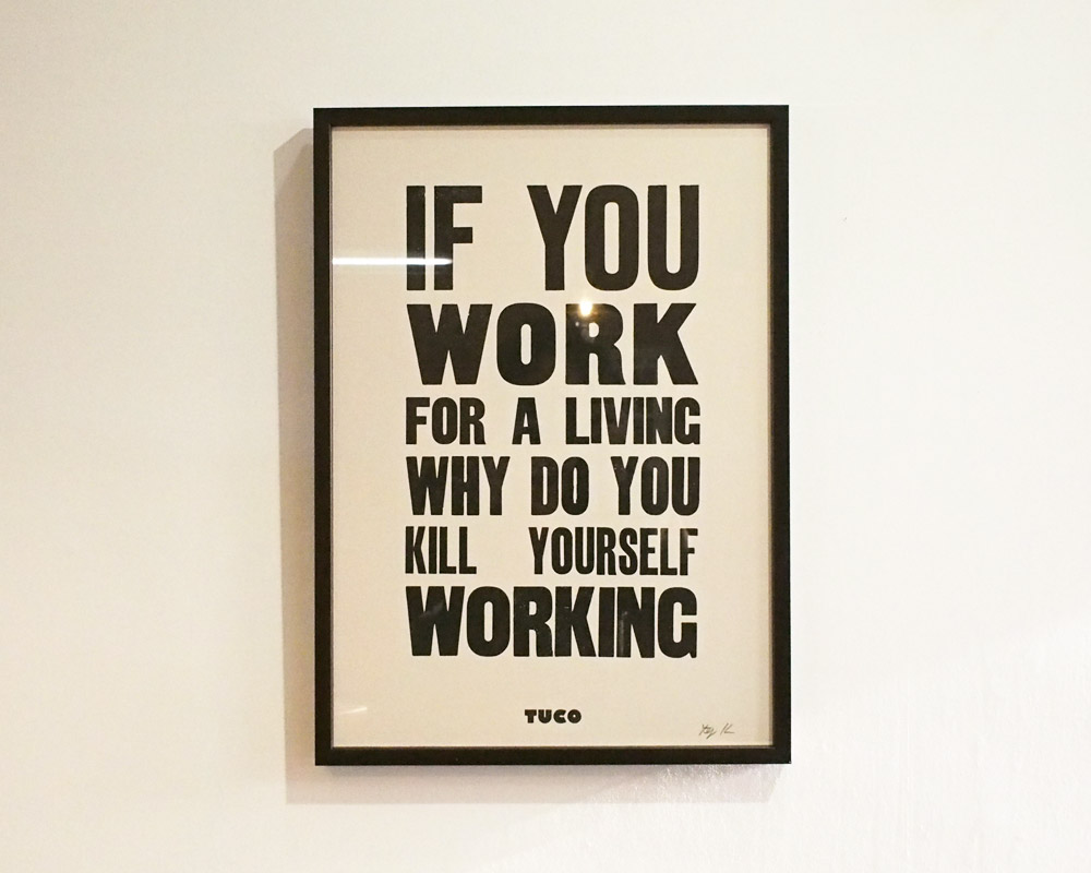 A TWO PIPE PROBLEM LETTERPRESS | IF YOU WORK FOR A LIVIN POSTER　イフユーワークフォーアリビン ポスター
