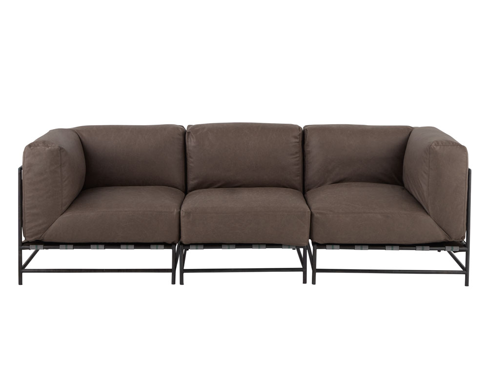 苫小牧発 journal standard furniture ラバルセクショナルソファブロックコーナー ２個セット ブラウン ソファ 苫小牧発 journal standard furniture ラバルセクショナルソファ