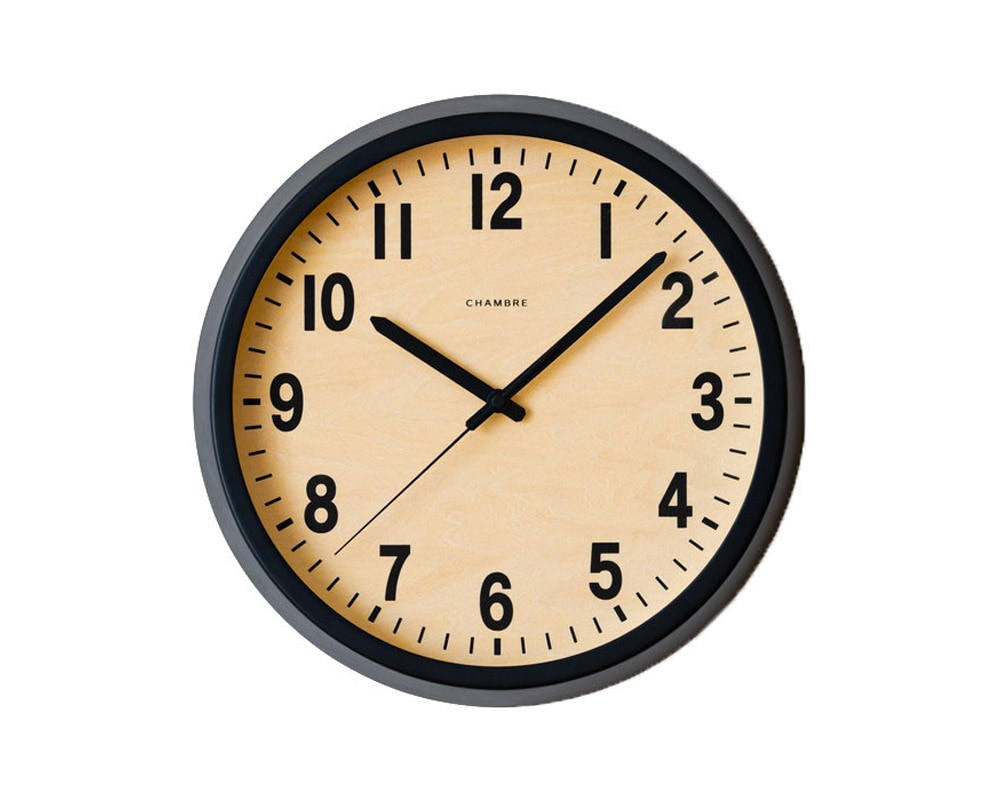 INTERZERO CHAMBRE CH-039GY 木製 掛け時計 CHAMBRE/シャンブレ｜ドロップクロック 電波時計 / DROP CLOCK CH