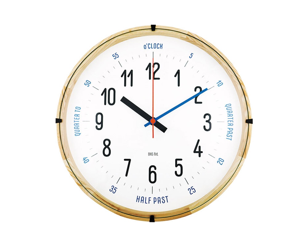 ELCOMMUN | BAUHAUS Fonts Wall Clock CarlMarks バウハウスフォントウォールクロック