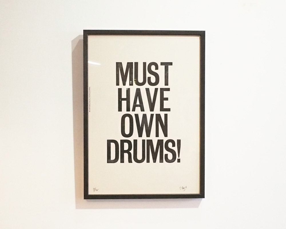 A TWO PIPE PROBLEM LETTERPRESS | MUST HAVE OWN DRUMS POSTER　マストハブオウン ポスター