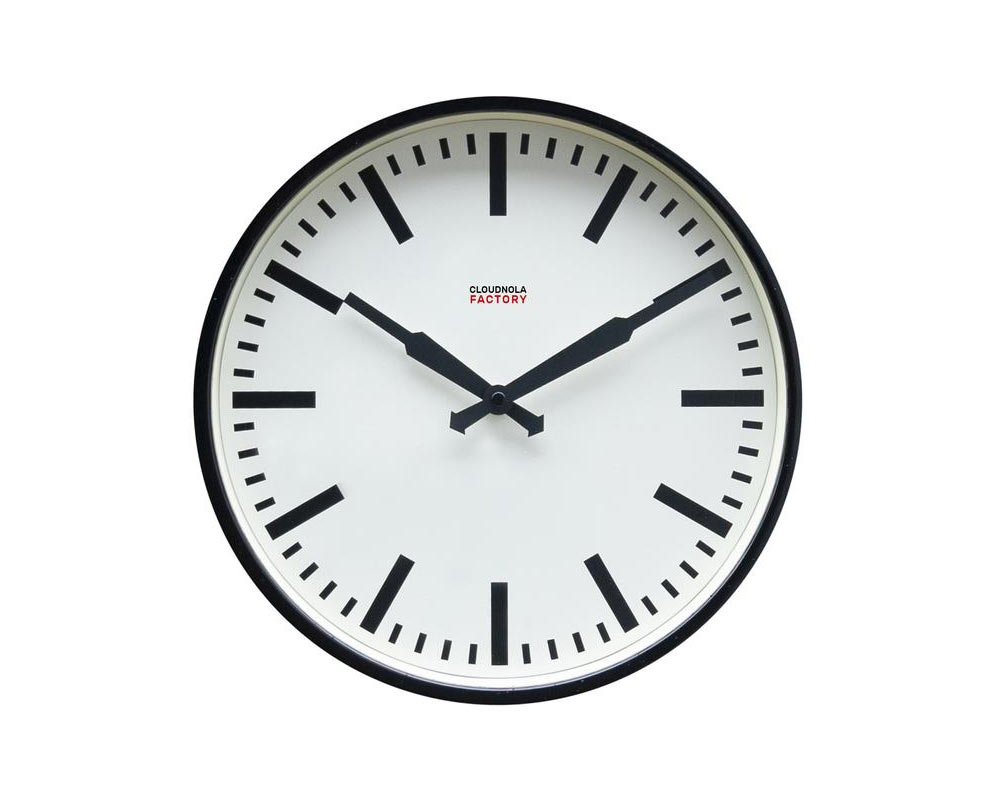 CLOUDNOLA | Factory Black Station Clock ファクトリーステーションクロック