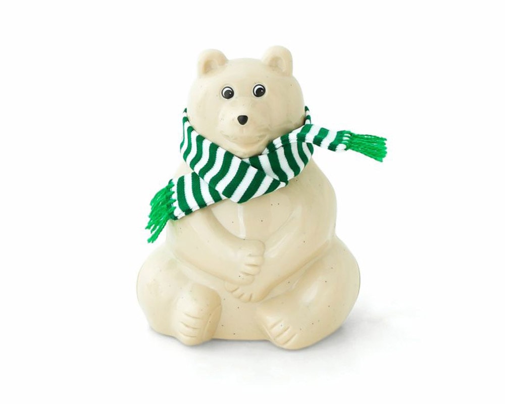 MK Tresmer | Polar Bear Money Box with Muffler 2023 シロクマ貯金箱 限定 ボーダーマフラー付き