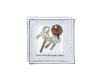 PUEBCO | PRINTED GLASS TRAY "Key" �ץ��ƥå� ���饹�ȥ쥤 ����/��