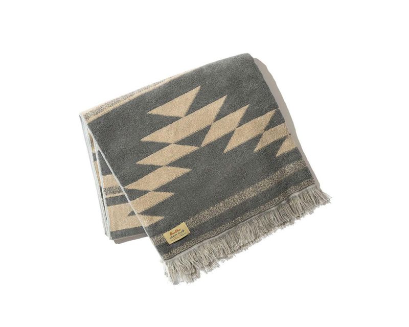 BasShu | Cotton Pile Blanket Native Motif BEIGE ���åȥ�ѥ���֥�󥱥åȥͥ��ƥ��֥������