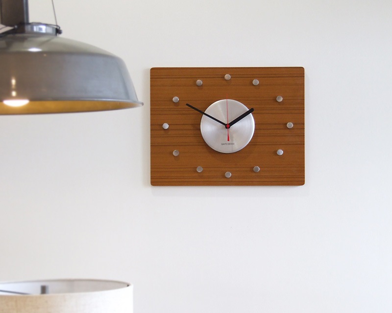 SAITO WOOD | Wall Clock Teak grain ץ饤å 륯å 