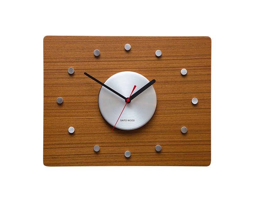 SAITO WOOD | Wall Clock Teak grain �ץ饤���å� �������륯���å� ������