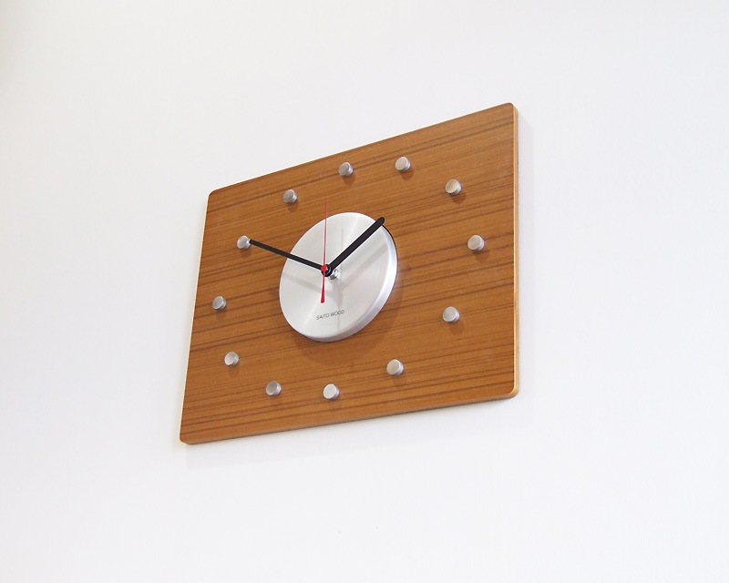 SAITO WOOD | Wall Clock Teak grain �ץ饤���å� �������륯���å� ������