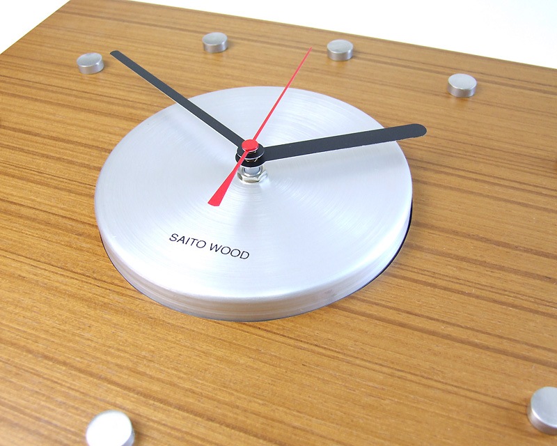 SAITO WOOD | Wall Clock Teak grain �ץ饤���å� �������륯���å� ������