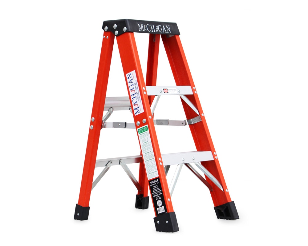 Michigan Ladder Co.  | Fiberglass Stepladder Size3 եС饹ƥåץ/Ω 3