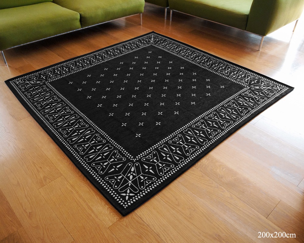DETAIL | Cross Bandana Rug Black [4size] �������Х���ʥ饰 �֥�å�