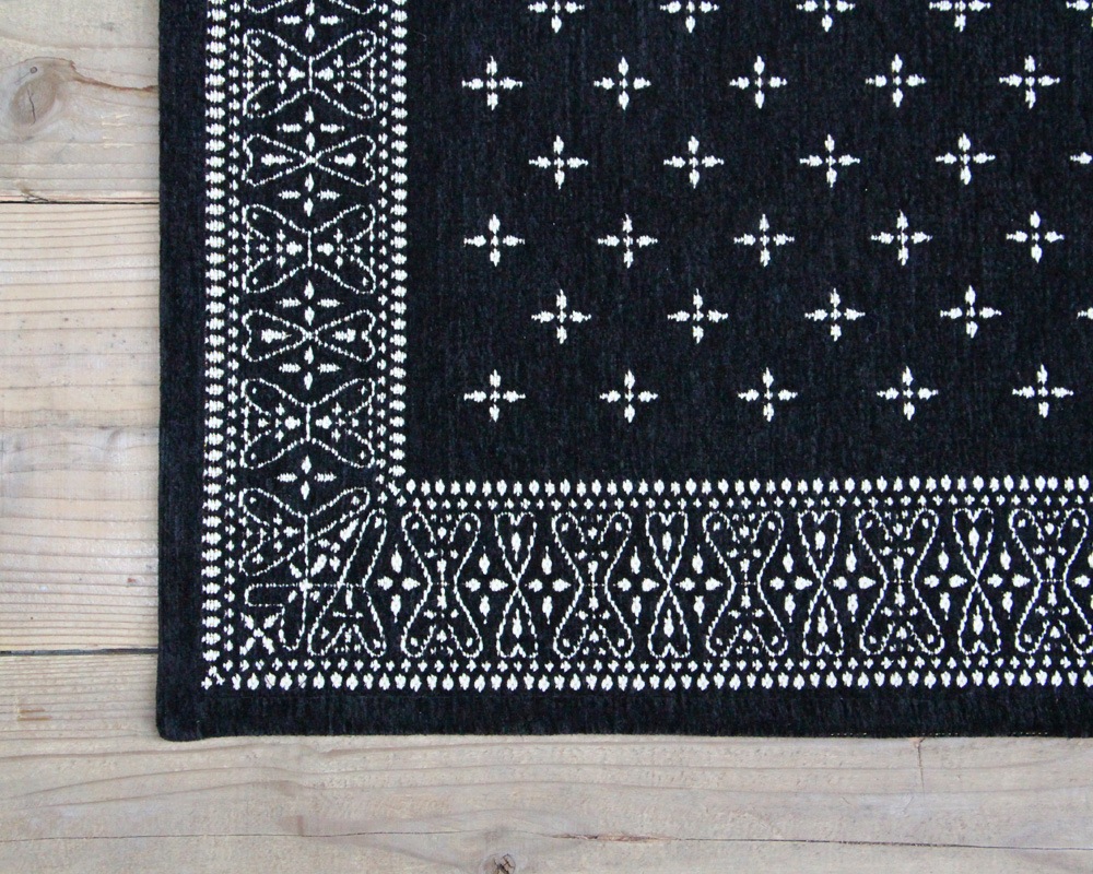 DETAIL | Cross Bandana Rug Black [4size] �������Х���ʥ饰 �֥�å�