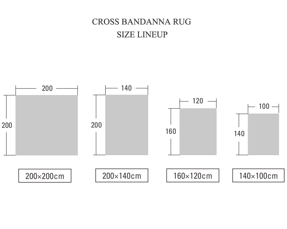 DETAIL | Cross Bandana Rug Black [4size] �������Х���ʥ饰 �֥�å�