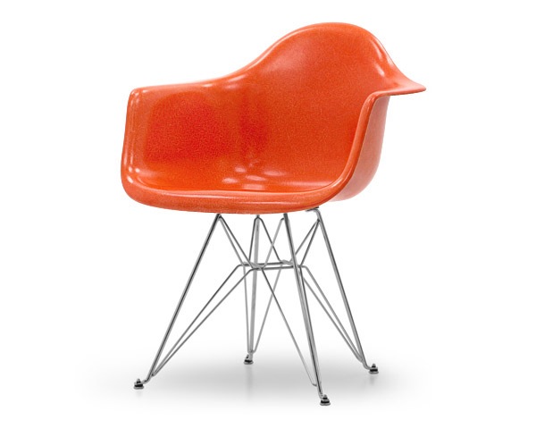 ■モダニカ■アームシェルチェア　ファイバーグラス　オレンジ　ドゥエルベース MODERNICA/モダニカ｜イームズ｜ファイバーグラスアーム シェルチェア
