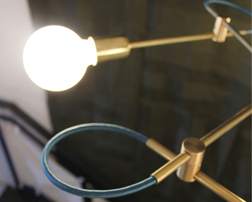 ACME Furniture | Solid Brass Lamp Tri Loop Lamp ����åɥ֥饹���� �ȥ�롼�ץ���