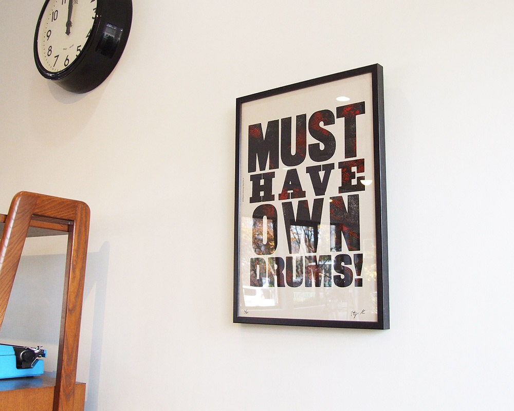 A TWO PIPE PROBLEM LETTERPRESS | MUST HAVE OWN DRUMS! POSTER �ޥ��ȥϥ֥�����ɥ�å��� �ݥ�����