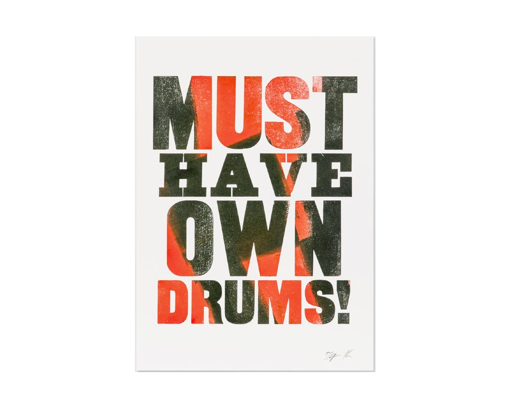 A TWO PIPE PROBLEM LETTERPRESS | MUST HAVE OWN DRUMS! POSTER �ޥ��ȥϥ֥�����ɥ�å��� �ݥ�����