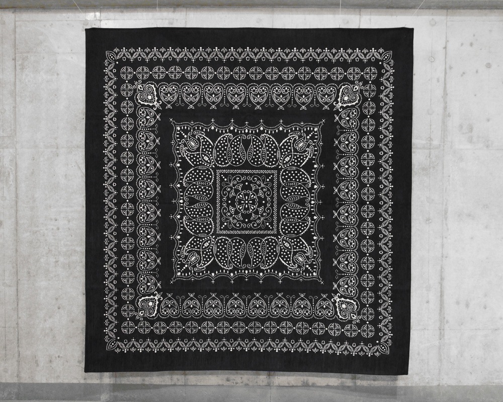 DETAIL | Leaf Bandana Rug Black [4size] �꡼�եХ���ʥ饰 �֥�å�