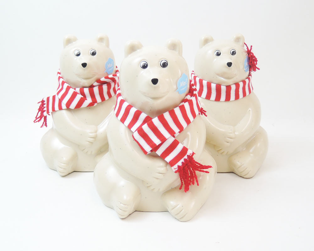 MK Tresmer | Polar Bear Money Box with Muffler 2021 ������������Ȣ ���� �ܡ������ޥե顼�դ�