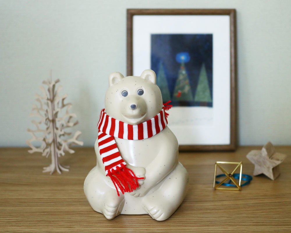 MK Tresmer | Polar Bear Money Box with Muffler 2021 ������������Ȣ ���� �ܡ������ޥե顼�դ�
