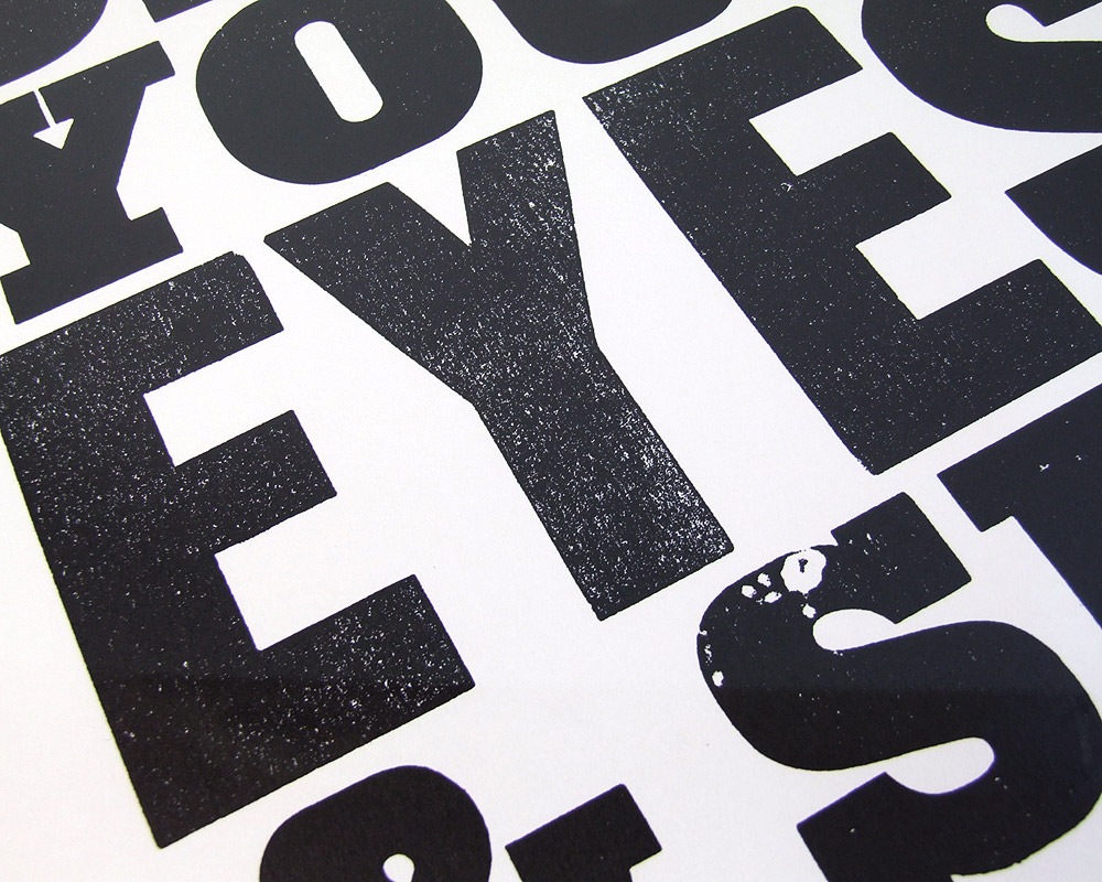 A TWO PIPE PROBLEM LETTERPRESS | SHUT YOUR EYES POSTER ����å� �楢 ������ �ݥ�����