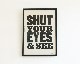A TWO PIPE PROBLEM LETTERPRESS | SHUT YOUR EYES POSTER ����å� �楢 ������ �ݥ�����