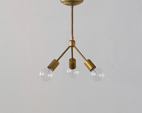 ACME Furniture SOLID BRASS LAMP 3ARM 45° SOLID BRASS LAMP 3ARM 45° / BRASS | JOURNAL STANDARD FURNITURE