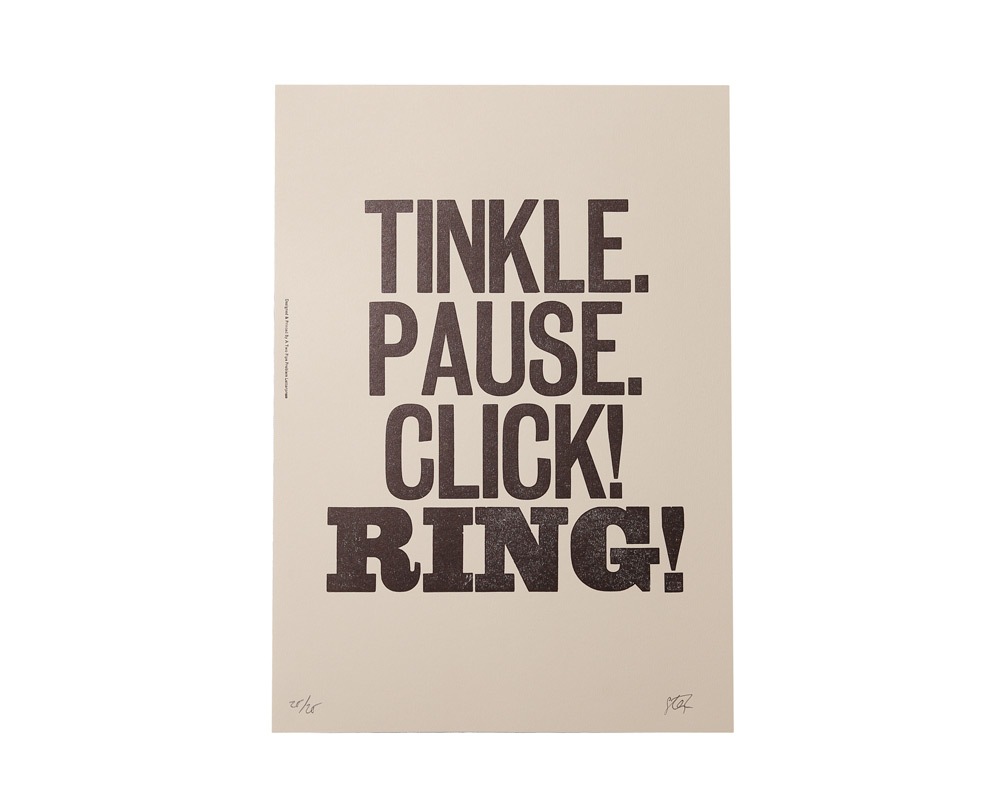 A TWO PIPE PROBLEM LETTERPRESS | TINKLE PAUSE POSTER �ƥ��󥯥�ݡ��� �ݥ�����