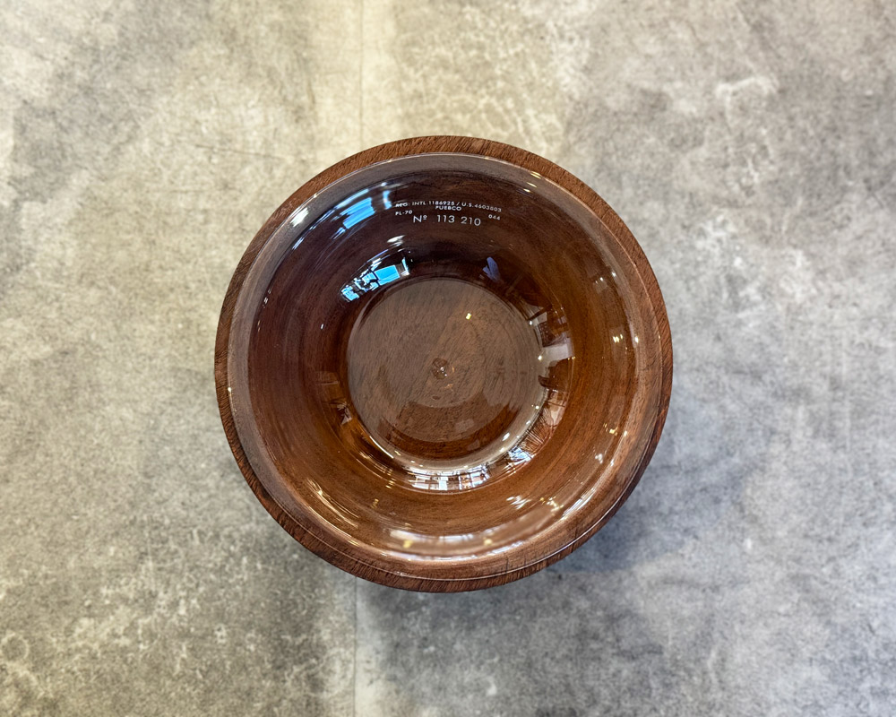 PUEBCO | VINTAGE WOODEN BOWL WITH GLASS ơåɥܥ륬饹դ