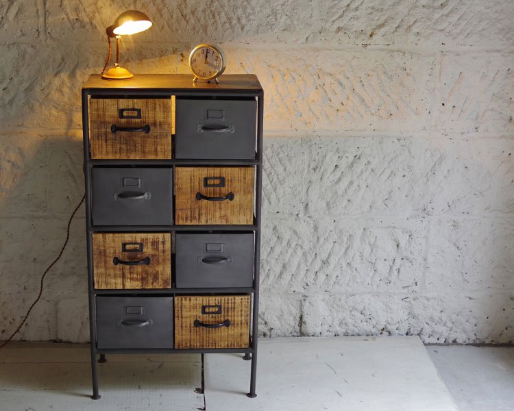LIFE FURNITURE | IRON WOODEN DRAWER CHEST 󥦥åǥɥ