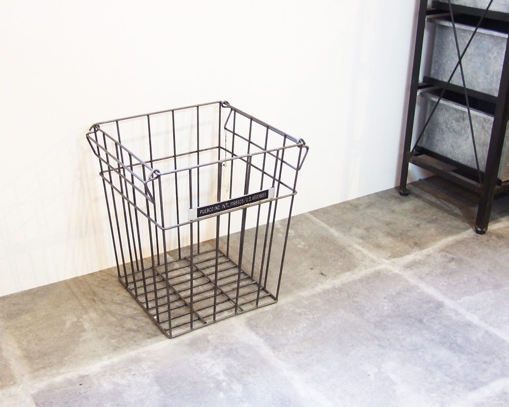 PUEBCO プエブコ　WIRE TRASHCAN ワイヤートラッシュカン カゴ PUEBCO | WIRE TRASHCAN ワイヤートラッシュカン